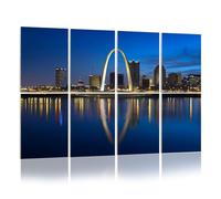 8 Pack Acoustic Foam Panels Sound Proofing Panels City St Louis skyline Acoustic Wall Panel Soundproofing for Livingroom Nursery Room 48"x32" Home Decor