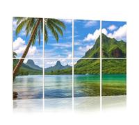 8 Pack Acoustic Foam Panels Sound Proofing Panels Colorful Cooks Bay Sailboats Mount Tohivea Moorea Tahiti Acoustic Wall Panel Soundproofing for Livingroom Nursery Room 48"x32" Home Decor