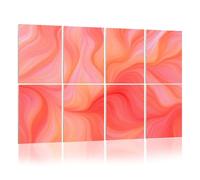 8 Pack Acoustic Foam Panels Sound Proofing Panels Coral Living Fractal Abstract Prism Glitch Effect Color Year Acoustic Wall Panel Soundproofing for Livingroom Nursery Room 48"x32" Home Decor