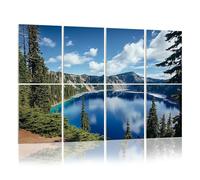 8 Pack Acoustic Foam Panels Sound Proofing Panels Crater Lake National Park Oregon Acoustic Wall Panel Soundproofing for Livingroom Nursery Room 48"x32" Home Decor