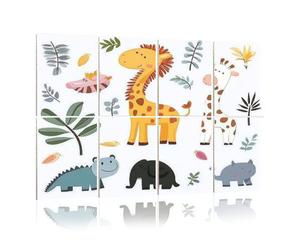 8 Pack Acoustic Foam Panels Sound Proofing Panels Cute seamless animals elephant dangerous Acoustic Wall Panel Soundproofing for Livingroom Nursery Room 48"x32" Home Decor