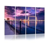 8 Pack Acoustic Foam Panels Sound Proofing Panels duluth mn lift bridge dusk lake superior pictures royalty Acoustic Wall Panel Soundproofing for Livingroom Nursery Room 48"x32" Home Decor