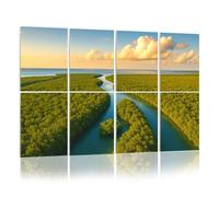8 Pack Acoustic Foam Panels Sound Proofing Panels Everglades National Park sunset Florida Acoustic Wall Panel Soundproofing for Livingroom Nursery Room 48"x32" Home Decor