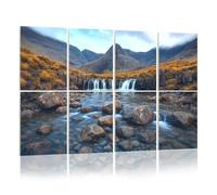 8 Pack Acoustic Foam Panels Sound Proofing Panels Fairy Pools Glen Brittle Isle Skye Scotland UK Acoustic Wall Panel Soundproofing for Livingroom Nursery Room 48"x32" Home Decor