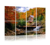 8 Pack Acoustic Foam Panels Sound Proofing Panels Glade Creek Grist Mill nostalgia blazing autumn colors West Acoustic Wall Panel Soundproofing for Livingroom Nursery Room 48"x32" Home Decor