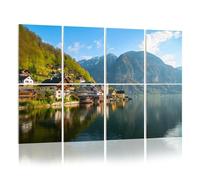 8 Pack Acoustic Foam Panels Sound Proofing Panels Hallstatt Village Hallstatter See lake Austria Acoustic Wall Panel Soundproofing for Livingroom Nursery Room 48"x32" Home Decor