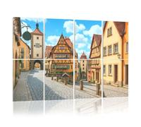 8 Pack Acoustic Foam Panels Sound Proofing Panels Historic town Rothenburg ob der Tauber Franconia Bavaria Acoustic Wall Panel Soundproofing for Livingroom Nursery Room 48"x32" Home Decor