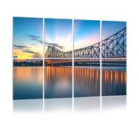 8 Pack Acoustic Foam Panels Sound Proofing Panels Howrah bridge river Ganges Kolkata twilight moody sky Acoustic Wall Panel Soundproofing for Livingroom Nursery Room 48"x32" Home Decor