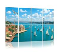 8 Pack Acoustic Foam Panels Sound Proofing Panels istanbul bosphorus bridge turkey ocean bridge pictures Acoustic Wall Panel Soundproofing for Livingroom Nursery Room 48"x32" Home Decor