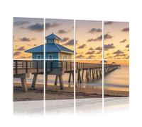 8 Pack Acoustic Foam Panels Sound Proofing Panels Juno Beach Pier just before sunrise Acoustic Wall Panel Soundproofing for Livingroom Nursery Room 48"x32" Home Decor