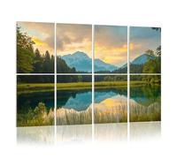 8 Pack Acoustic Foam Panels Sound Proofing Panels Lake Zelenci Springs Upper Carniola Slovenia Acoustic Wall Panel Soundproofing for Livingroom Nursery Room 48"x32" Home Decor