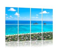 8 Pack Acoustic Foam Panels Sound Proofing Panels Lanikai Beach as seen from above Kailua Oahu Hawaii Acoustic Wall Panel Soundproofing for Livingroom Nursery Room 48"x32" Home Decor