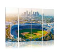 8 Pack Acoustic Foam Panels Sound Proofing Panels Los Angeles California panoramic skyline cityscape aerial Dodger Acoustic Wall Panel Soundproofing for Livingroom Nursery Room 48"x32" Home Decor