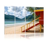 8 Pack Acoustic Foam Panels Sound Proofing Panels maracas beach trinidad tobago lifeguard cabin empty beach Acoustic Wall Panel Soundproofing for Livingroom Nursery Room 48"x32" Home Decor