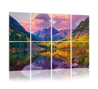 8 Pack Acoustic Foam Panels Sound Proofing Panels Maroon Bells autumn aspen trees lake reflections Aspen Acoustic Wall Panel Soundproofing for Livingroom Nursery Room 48"x32" Home Decor