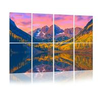 8 Pack Acoustic Foam Panels Sound Proofing Panels Maroon Bells autumn aspen trees lake reflections Aspen Acoustic Wall Panel Soundproofing for Livingroom Nursery Room 48"x32" Home Decor