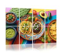 8 Pack Acoustic Foam Panels Sound Proofing Panels Mexican platillo tacos barbacoa vegetarian Acoustic Wall Panel Soundproofing for Livingroom Nursery Room 48"x32" Home Decor
