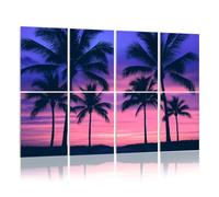 8 Pack Acoustic Foam Panels Sound Proofing Panels Miami Beach South Beach sunset palm trees Florida Acoustic Wall Panel Soundproofing for Livingroom Nursery Room 48"x32" Home Decor