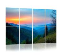 8 Pack Acoustic Foam Panels Sound Proofing Panels Misty Rolling Mountain Just Before Sunrise Great Smoky Acoustic Wall Panel Soundproofing for Livingroom Nursery Room 48"x32" Home Decor