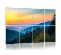 8 Pack Acoustic Foam Panels Sound Proofing Panels Misty Rolling Mountain Just Before Sunrise Great Smoky Acoustic Wall Panel Soundproofing for Livingroom Nursery Room 48"x32" Home Decor