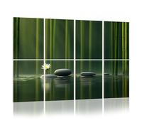 8 Pack Acoustic Foam Panels Sound Proofing Panels Modern Contemporary Zen Bamboo Green Forest Stones Water Acoustic Wall Panel Soundproofing for Livingroom Nursery Room 48"x32" Home Decor