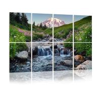 8 Pack Acoustic Foam Panels Sound Proofing Panels Mount Rainier Summer Acoustic Wall Panel Soundproofing for Livingroom Nursery Room 48"x32" Home Decor