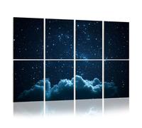 8 Pack Acoustic Foam Panels Sound Proofing Panels Night sky stars clouds Acoustic Wall Panel Soundproofing for Livingroom Nursery Room 48"x32" Home Decor