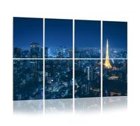 8 Pack Acoustic Foam Panels Sound Proofing Panels Night urban skyline Tokyo Tower Acoustic Wall Panel Soundproofing for Livingroom Nursery Room 48"x32" Home Decor
