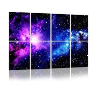 8 Pack Acoustic Foam Panels Sound Proofing Panels Outer space universe nebula stars star cluster blue Acoustic Wall Panel Soundproofing for Livingroom Nursery Room 48"x32" Home Decor