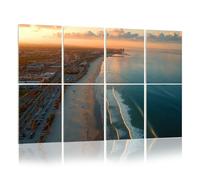 8 Pack Acoustic Foam Panels Sound Proofing Panels Pacific beach surrounding Mission bay San Diego California Acoustic Wall Panel Soundproofing for Livingroom Nursery Room 48"x32" Home Decor