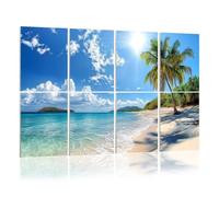 8 Pack Acoustic Foam Panels Sound Proofing Panels Palm tree Beach Tropical Island Caribbean Acoustic Wall Panel Soundproofing for Livingroom Nursery Room 48"x32" Home Decor