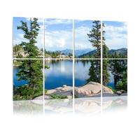 8 Pack Acoustic Foam Panels Sound Proofing Panels Panoramic Scene Mountain Lake Lake Mary Wasatch Mountains Acoustic Wall Panel Soundproofing for Livingroom Nursery Room 48"x32" Home Decor