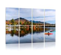 8 Pack Acoustic Foam Panels Sound Proofing Panels panoramic view Mirror Lake Lake Placid New York sunny Acoustic Wall Panel Soundproofing for Livingroom Nursery Room 48"x32" Home Decor