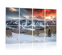 8 Pack Acoustic Foam Panels Sound Proofing Panels park city fiery sunset utah landscapes pictures Acoustic Wall Panel Soundproofing for Livingroom Nursery Room 48"x32" Home Decor