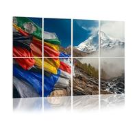 8 Pack Acoustic Foam Panels Sound Proofing Panels Prayer flags Mt Annapurna I photo Acoustic Wall Panel Soundproofing for Livingroom Nursery Room 48"x32" Home Decor
