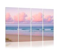 8 Pack Acoustic Foam Panels Sound Proofing Panels pretty pastel colour sky pink purple blue fluffy cloud beach Acoustic Wall Panel Soundproofing for Livingroom Nursery Room 48"x32" Home Decor