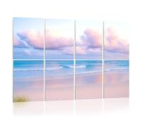 8 Pack Acoustic Foam Panels Sound Proofing Panels pretty pastel colour sky pink purple blue fluffy cloud beach Acoustic Wall Panel Soundproofing for Livingroom Nursery Room 48"x32" Home Decor