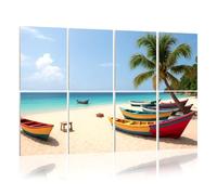 8 Pack Acoustic Foam Panels Sound Proofing Panels Puerto Rico Crash Beach Boats Horizontal Acoustic Wall Panel Soundproofing for Livingroom Nursery Room 48"x32" Home Decor