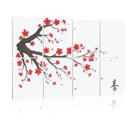 8 Pack Acoustic Foam Panels Sound Proofing Panels Realistic blossom Japanese cherry tree white Acoustic Wall Panel Soundproofing for Livingroom Nursery Room 48"x32" Home Decor