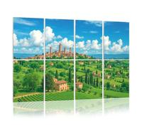 8 Pack Acoustic Foam Panels Sound Proofing Panels San Gimignano Tuscany italian countryside Acoustic Wall Panel Soundproofing for Livingroom Nursery Room 48"x32" Home Decor