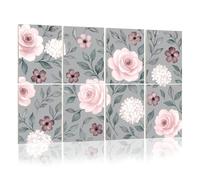 8 Pack Acoustic Foam Panels Sound Proofing Panels Seamless spring flowers leaves Hand drawn floral for fabric Acoustic Wall Panel Soundproofing for Livingroom Nursery Room 48"x32" Home Decor