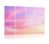8 Pack Acoustic Foam Panels Sound Proofing Panels Sky pink blue colors effect light pastel colored sunset Acoustic Wall Panel Soundproofing for Livingroom Nursery Room 48"x32" Home Decor