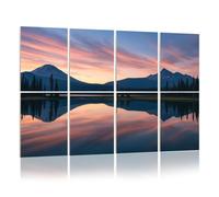 8 Pack Acoustic Foam Panels Sound Proofing Panels South Sister Broken Top Sunset from Sparks Lake Oregon Acoustic Wall Panel Soundproofing for Livingroom Nursery Room 48"x32" Home Decor