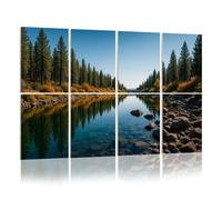 8 Pack Acoustic Foam Panels Sound Proofing Panels Spokane River Centennial Trail Acoustic Wall Panel Soundproofing for Livingroom Nursery Room 48"x32" Home Decor
