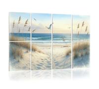 8 Pack Acoustic Foam Panels Sound Proofing Panels Summer Melody Coastal Ocean Abstract Seascape Beach Modern Acoustic Wall Panel Soundproofing for Livingroom Nursery Room 48"x32" Home Decor