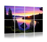 8 Pack Acoustic Foam Panels Sound Proofing Panels sunrise emerald bay lake tahoe pictures royalty free Acoustic Wall Panel Soundproofing for Livingroom Nursery Room 48"x32" Home Decor