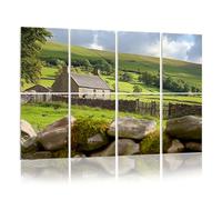 8 Pack Acoustic Foam Panels Sound Proofing Panels Swaledale Yorkshire Dales England Acoustic Wall Panel Soundproofing for Livingroom Nursery Room 48"x32" Home Decor