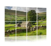 8 Pack Acoustic Foam Panels Sound Proofing Panels Swaledale Yorkshire Dales England Acoustic Wall Panel Soundproofing for Livingroom Nursery Room 48"x32" Home Decor