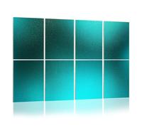 8 Pack Acoustic Foam Panels Sound Proofing Panels Teal effect foil Turquoise sparkle texture Cyan color marble Acoustic Wall Panel Soundproofing for Livingroom Nursery Room 48"x32" Home Decor