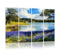 8 Pack Acoustic Foam Panels Sound Proofing Panels Texas Bluebonnets Acoustic Wall Panel Soundproofing for Livingroom Nursery Room 48"x32" Home Decor